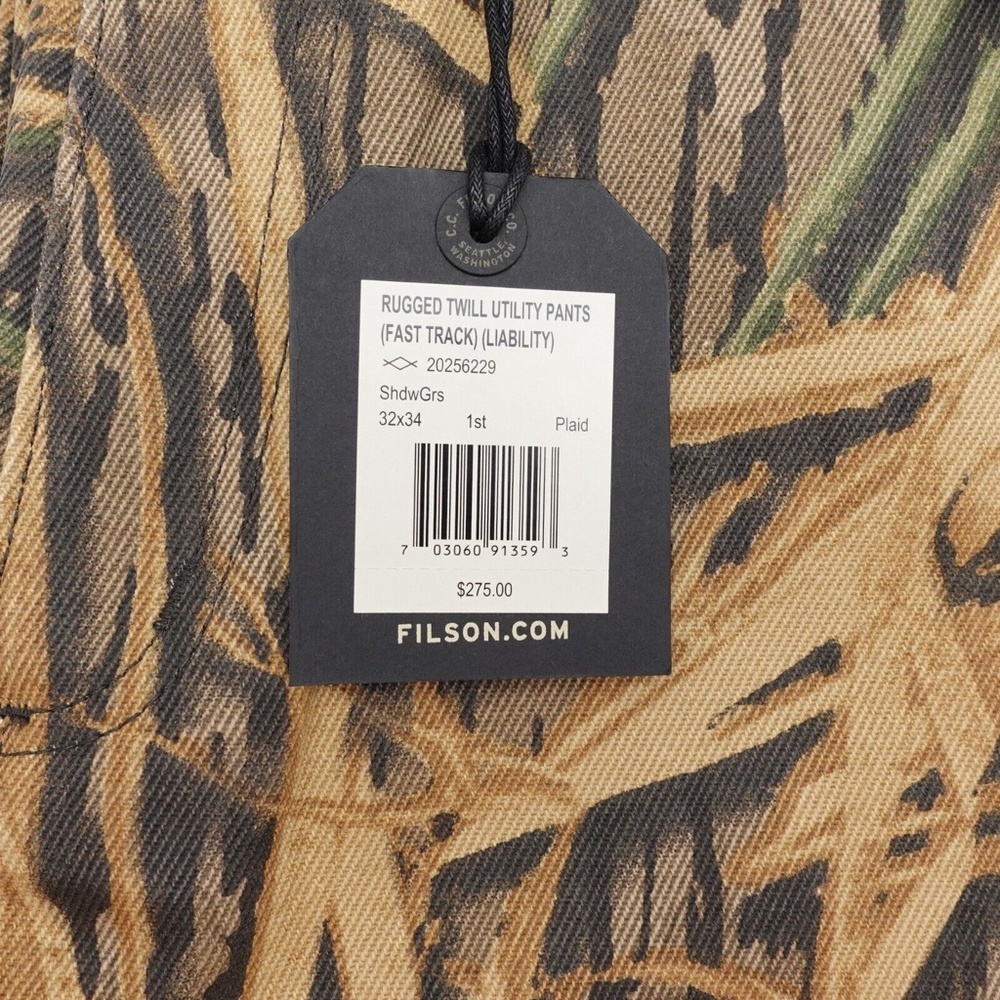 Lot of 2 - Filson Men's Rugged Twill Mossy Oak Camo Utility Pants Shadow Grass - Picture 2 of 10